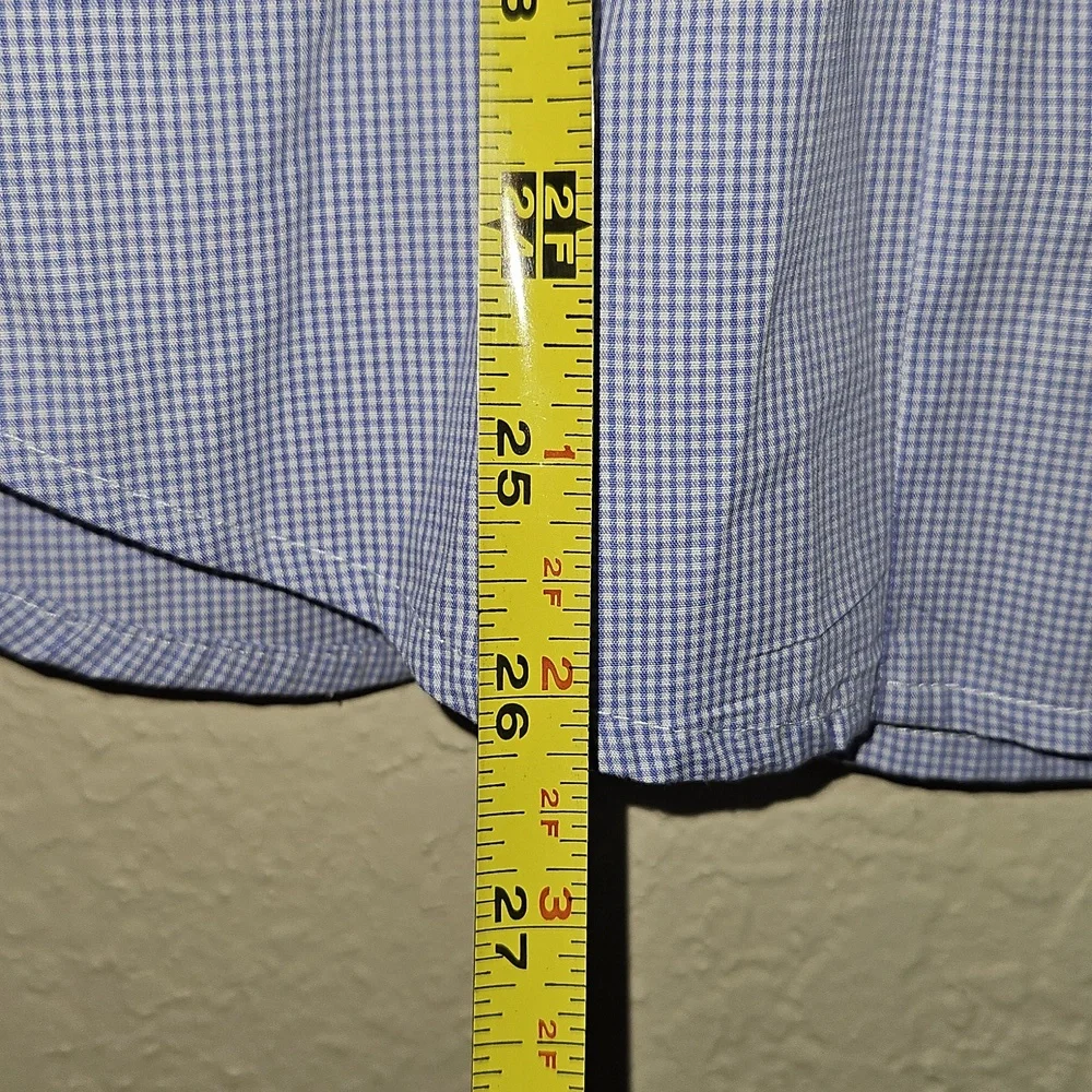 NWT-Roper Womens MEDIUM Light Blue Short Sleeve Shirt - Picture 8 of 13